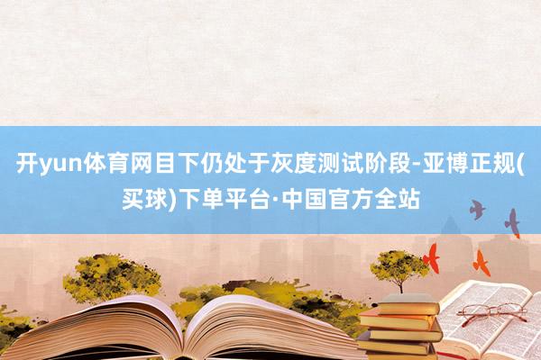 开yun体育网目下仍处于灰度测试阶段-亚博正规(买球)下单平台·中国官方全站
